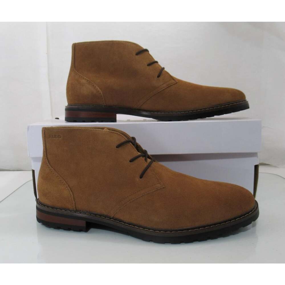 Men's Aldo Kenora Ankle Chukka Lace Up Boots Casual Chestnut Suede Size 10.5 - Picture 3 of 8